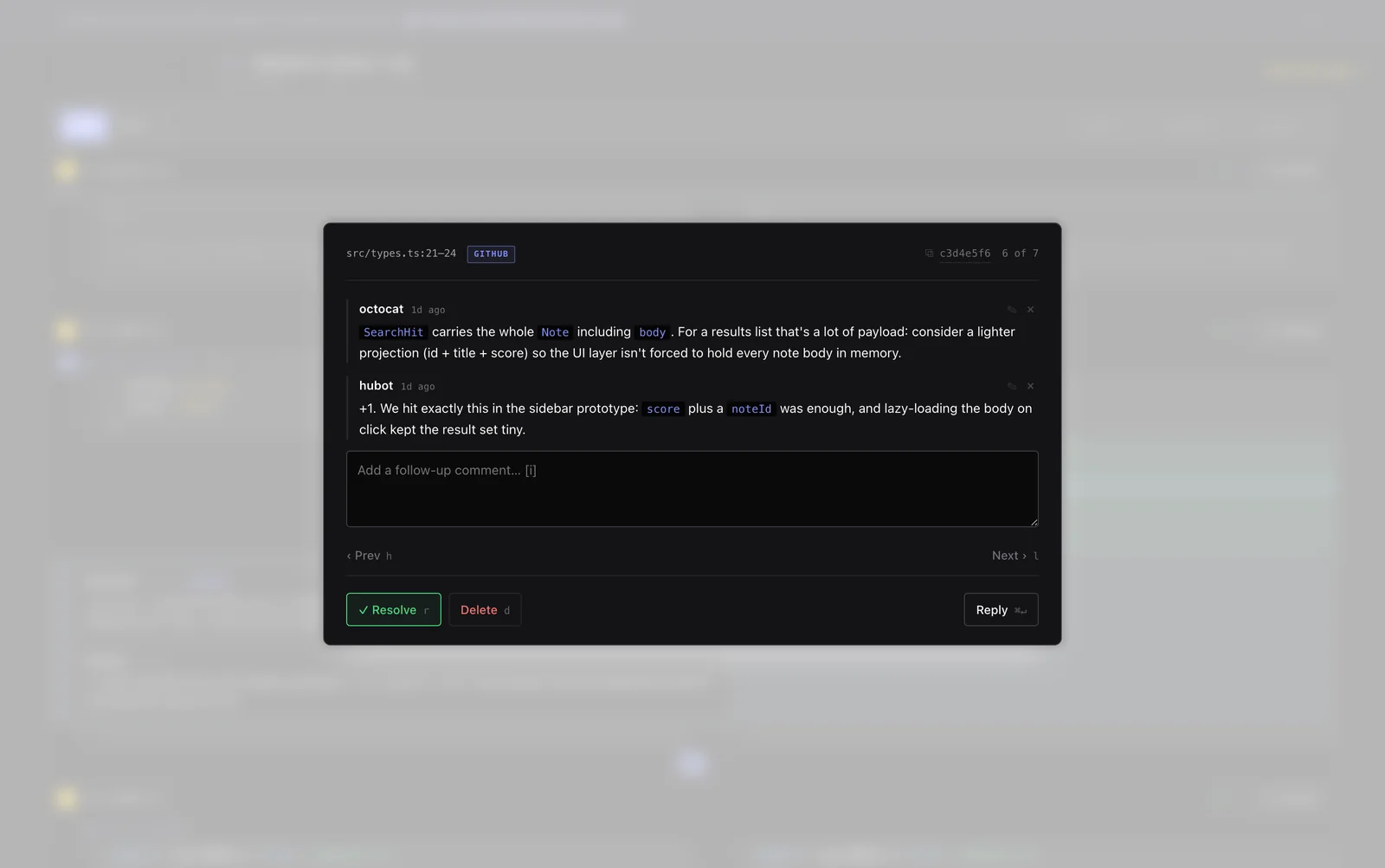 A GitHub-synced thread showing the GitHub badge and original authors